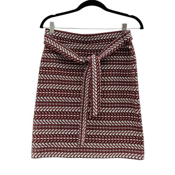 LOFT Women's Textured A Line Mini Skirt w/ Tie Waist Size Medium Petite - Picture 1 of 4